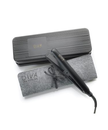 Diva Pro Styling Digital Straightener and Styler Onyx with Macadamia Argan Oil and Keratin Infused Ceramic Plates