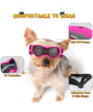 Buy PETLESO Dog Goggles - Anti-UV Protection Sunglasses for Small/Medium Dogs | Stylish Eye Protection in Pink - Buy Online on GoSupps.com