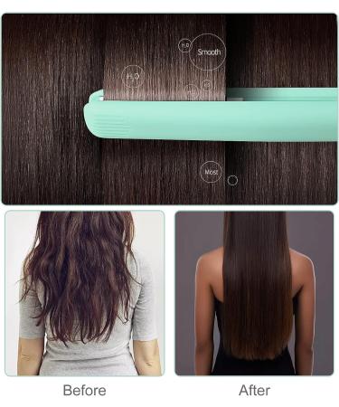 2 in 1 Mini Hair Straightener & Curler | Ceramic Tourmaline Plate | Small Lightweight Portable Flat Iron for Home | Green - Buy Online on GoSupps.com