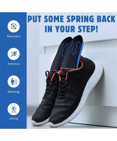 Carbon Fiber Shoe Insoles for Men & Women - Ergonomic Arch Support & Shock Absorbing Cushion for Turf Toe Hallux Rigidus & Plantar Fasciitis - X-Large - Buy Online on GoSupps.com