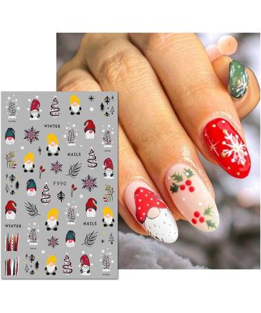 JMEOWIO 10 Sheets Christmas Nail Art Stickers Decals Self-Adhesive Snowflake Xmas Winter Holiday Cute Nail Supplies Nail Art Design Decoration Accessories - Buy Online on GoSupps.com