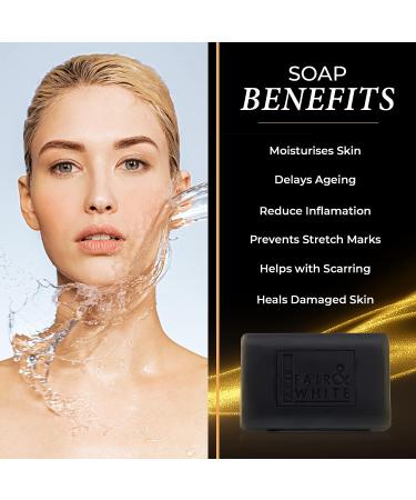 Fair & White So Original Black Soap - 7 fl oz / 200g | Moisturizing Hand Soap for Soft Skin | Natural Body Cleanser with Glycerin & Cocoa Butter - Buy Online on GoSupps.com