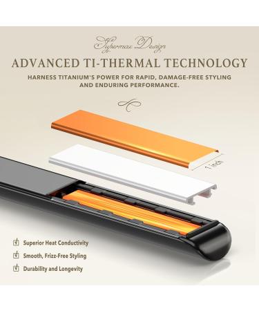 Titanelli 2 in 1 Titanium Hair Straightener & Curler | 100% Pure Ti-Thermal Technology Flat Iron | Professional 1-Inch Styling | Black Gold & Pink Options - Shop Now - Buy Online on GoSupps.com