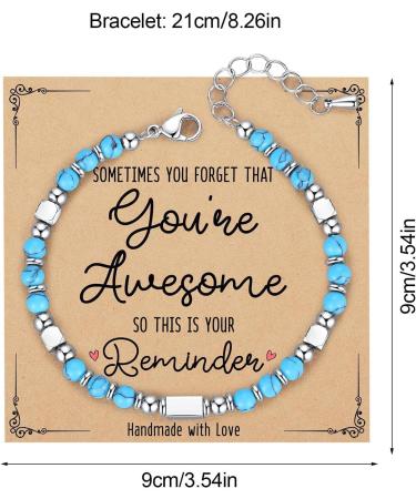 Stone Inspirational Bracelet Durable stone affirmation jewelry Elevate Spirit with Stone Inspirational Bracelet Empowering Gemstone Wristband Infused and Positive Energy Ideal for Daily Inspiratio - Buy Online on GoSupps.com
