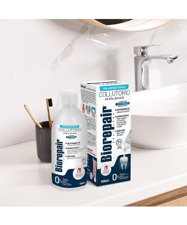 Biorepair Antibacterial Mouthwash - 500ml/16.9 fl.oz - Italian Import - Buy Online on GoSupps.com