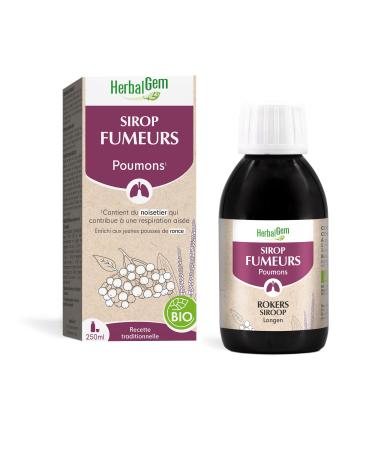 HERBALGEM - Smoking Syrup - Lungs - Breathing Comfort - For Smokers' Wellness - Traditional Recipe - Certified Organic - 250 ml