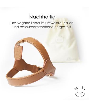 Muki & Co Adjustable Double Dog Dishes - Safe & Comfortable for XS Small & Medium Dogs - Brown (Size XS: 33-37 cm) - Buy Online on GoSupps.com