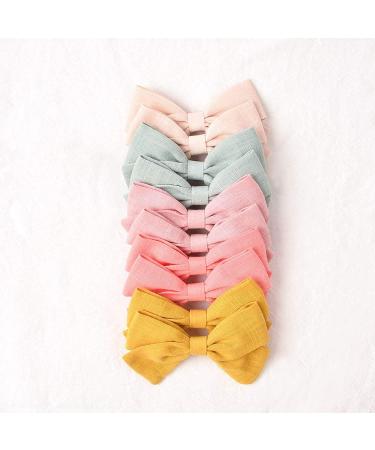 Meegoo 20 PCS Hair Bows for Girls 3.5" Butterfly Hair Barrettes for Baby Girls Kids 10 Colors Cute Hair Clips in Pairs Style 1 - Buy Online on GoSupps.com