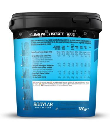 BODYLAB24 Clear Whey Isolate 720g - High-Quality Pink Grapefruit Protein Shake for Muscle Building | Up to 96% Whey Protein Powder - Buy Online on GoSupps.com