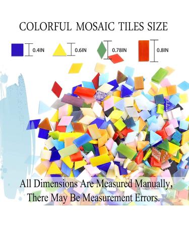 Csdtylh 1100 Pcs Stained Glass Mosaic Tiles for Crafts - Bulk Mosaic Supplies for Home Decoration and DIY Projects - Mixed Shapes - Buy Online on GoSupps.com