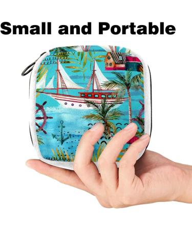 GIAPB Sanitary Napkin Storage Bag - Boat Blue Period Tampon Makeup Pad Pouch | 2125 - Buy Online on GoSupps.com