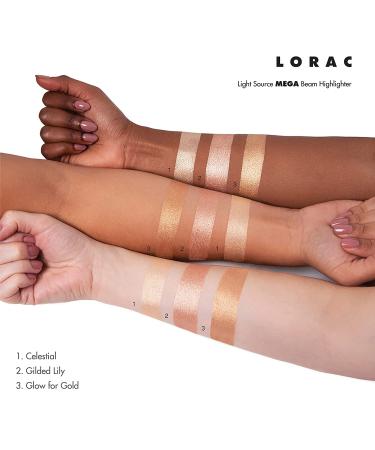 Lorac Light Source Mega Beam Highlighter Gilded Lily 0.22 oz | Radiant Glow Makeup - Buy Online on GoSupps.com