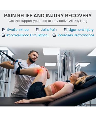 ENEX Knee Support Brace - Compression Sleeve with Side Stabilizers & Patella Gel Pad for Meniscus Tears, Arthritis & Joint Pain Relief - Ideal for ACL, Running & Sports - Black/Grey, Size L - Buy Online on GoSupps.com