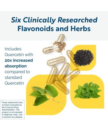 Researched Nutritionals HistaQuel - Dual-Action Histamine & Mast Cell Support Formula - Clinically Researched Flavonoid & Herbal Formula with Stinging Nettle & Black Cumin Seed Oil, 120 Capsules - Buy Online on GoSupps.com