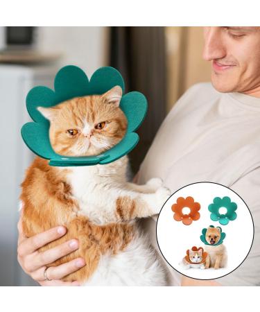 Adjustable Cat Recovery Collar 2 PCS Post Surgical Soft Pet Protection Collar for Kitten Cats Puppy (Blue & Orange) Boy - Buy Online on GoSupps.com