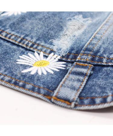 Summer Cowboy Denim Dog Vest Daisy Shirt Jeans Jacket for Chihuahua Yorkies | Puppy Clothing - Sky Blue - Size S - Buy Online on GoSupps.com