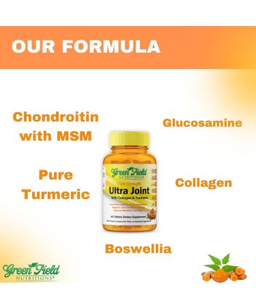 GREEN FIELD NUTRITIONS Ultra Joint Halal Vitamins with Turmeric, Collagen - Curcumin - 60 Tablets - Buy Online on GoSupps.com