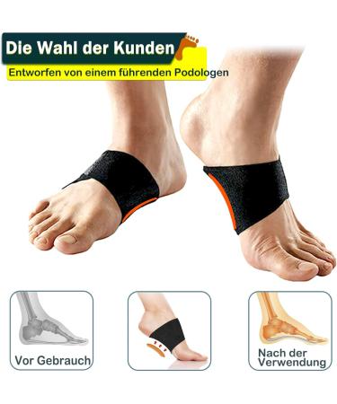 Miayoho Plantar Fasciitis Pain Bandage | Adjustable Compression Inserts for Flat Feet & High Arches | Orthopedic Foot Support (EU 42-48 / 27-30.5cm) - Black - Buy Online on GoSupps.com