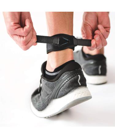 CROSSTRAP Achilles Strap | Achilles Support to Prevent Achilles Tendonitis | Running, Cycling, Hiking, Sports Black Small