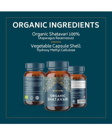 Organic Shatavari Capsules 120 caps - Hormone Balance & Breastfeeding Support - Buy Online on GoSupps.com