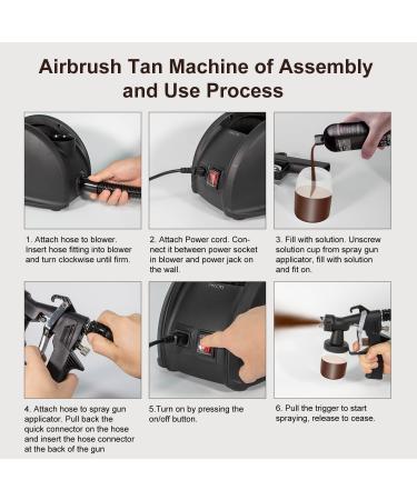 PELCAS Professional Sunless Black Tanning Gun | Mobile HVLP Spray Tan Machine Kit | Upgraded Airbrush Tan System - Buy Online on GoSupps.com
