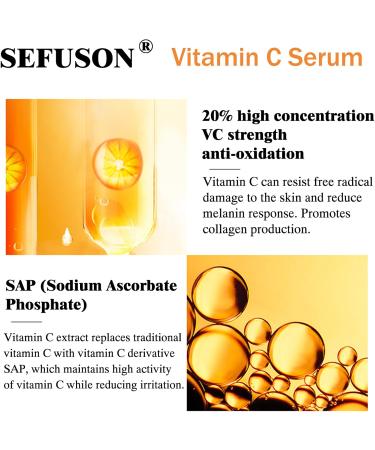 Vitamin C Serum Face With Hyaluronic Acid Vitamin E 20% Vitamin C for Anti-wrinkle Dark Circle Restore & Boost Collagen Firming skin - 1Oz - Buy Online on GoSupps.com