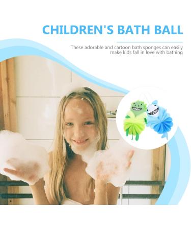 FOMIYES 2pcs Baby Loofah Exfoliating Bath Puff | Cute Animal Shower Scrubber 18x11CM | Ideal for Kids & Gentle Cleansing - Buy Online on GoSupps.com