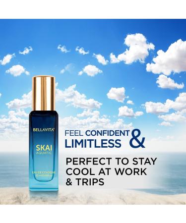 Bella Vita Luxury Skai Aquatic EDC & Fresh EDT Unisex Perfume Combo with Bergamot Ylang Ylang Pink Pepper|Long Lasting Fragrance Scent|Pack of 2 20Ml Each - Buy Online on GoSupps.com