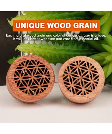 2 PCS Wood Car Aromatherapy Diffuser with Vent Clip | Essential Oil Car Diffuser - Buy Online on GoSupps.com