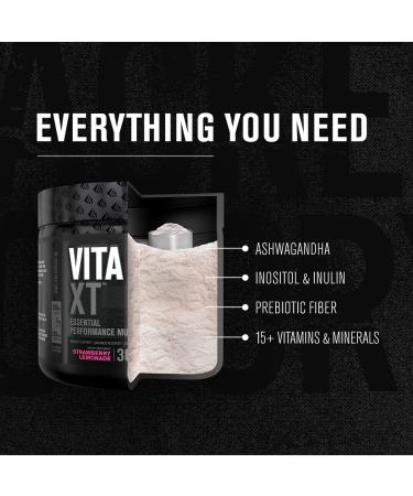 Jacked Factory Vita XT Performance Vitamin Powder - Daily Multivitamin Powder for Men (Strawberry Lemonade 30sv & Fruit Punch 30sv) - Buy Online on GoSupps.com
