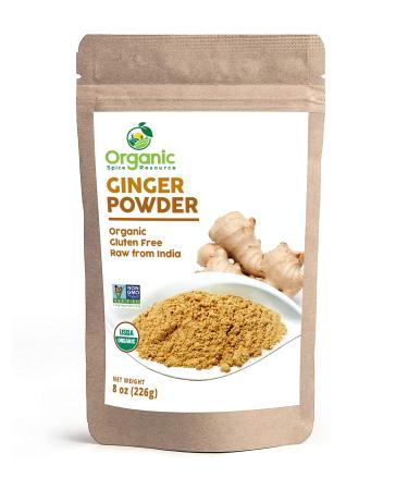 Organic Ginger Powder | 8 oz (226g) | Product of India | Resealable Kraft Bag | USDA Organics and Non-GMO Verified Project Approved, by SHOPOSR 8 Ounce (Pack of 1) - Buy Online on GoSupps.com