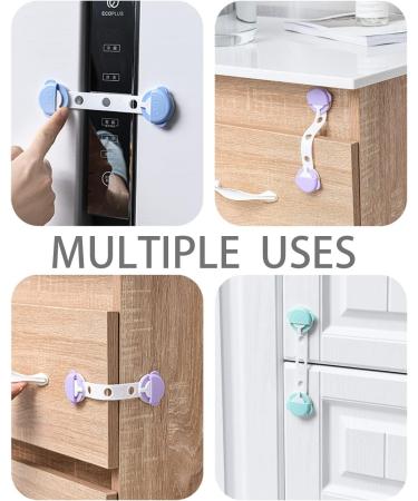 8 Pcs Child Safety Cupboard Locks | Strong Adhesive Baby Proofing for Cabinets, Drawers, Fridge | No Tools or Drilling Needed - Buy Online on GoSupps.com