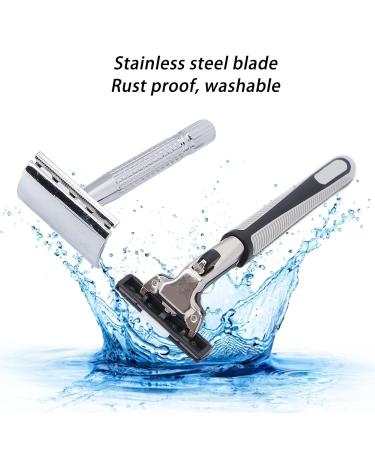 Travel Razor Set - 5 Blades & Handle with 6 Replacements | Sensitive Skin Shaving Starter Kit for Smooth Reusable Facial Cleaning - Buy Online on GoSupps.com