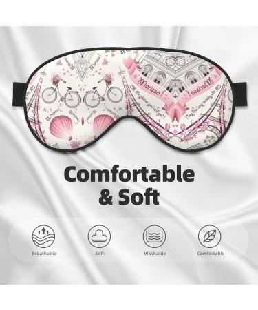 Unisex Double-Sided Dog & Paris Towe Print Sleep Mask - Ideal for Sound Sleep & Skin Care - Buy Online on GoSupps.com