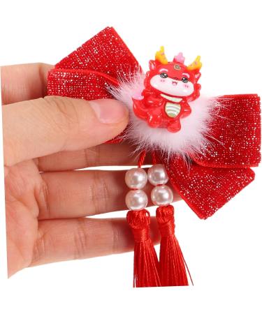 FRCOLOR 1 Pair hair accessories for tassel clips for hair Christmas Hanfu Metal Japanese-style Asia small hair clips red hairpin hair Hair clips long tassels pair clip - Buy Online on GoSupps.com