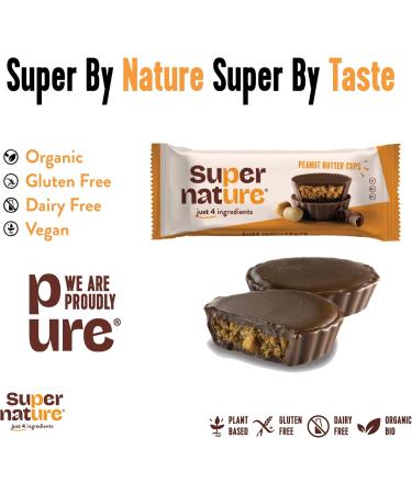 Supernature Gluten Free & Dairy Free Peanut Butter Cups Vegan & Healthy Snacks Pure Ingredients Cocoa Butter Cocoa Powder Coconut Sugar Rich in - Buy Online on GoSupps.com