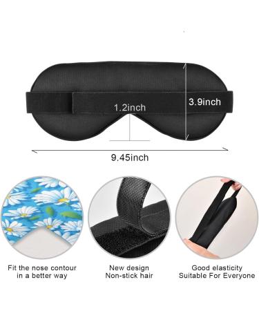 Premium Flower White Daisy Sleep Mask - Light Blocking Eye Mask for Travel & Naps | Adjustable Soft Blindfold for Men & Women - Buy Online on GoSupps.com