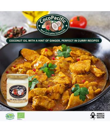 CocoPacific Cold Pressed Extra Virgin Coconut Oil with Ginger 500ml - Buy Online on GoSupps.com