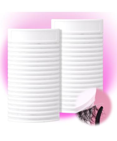 wiwoseo Self Adhesive Eyelashes Strip Clear Band Self-Adhesive Lashes Strip No Glue Need Lashes Natural Look Lash Strip for Self-Adhesive Eyelashes Repleacement Lash Adhesive Strip Strong Hold(Clear)