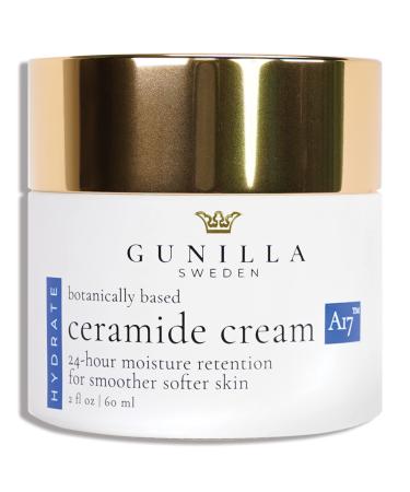 GUNILLA Ceramide Cream A17 - Concentrated 24-Hour Anti-Aging Moisturizer - 17 Actives & Botanicals - Plump  Soften & Help Reduce Fine Lines & Wrinkles. Natural - Vegan (2 oz) 2 Fl Oz (Pack of 1)
