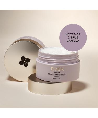 EVER Lavish Ultra Rich Body Butter Antioxidant & Vitamin-Infused Deep Moisturizing Cream for Softer Firmer Youthful-Looking Skin 4 oz - Buy Online on GoSupps.com