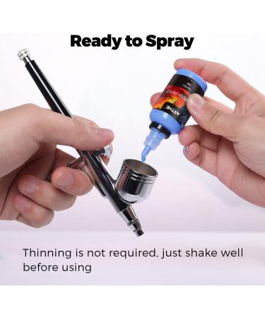 ARTME Airbrush Paint Set - 24 Colors, Metallic and Neon, Opaque, Water Based Acrylic - Ideal for Artists, Beginners, Students - Leather & Shoe Kit - Buy Online on GoSupps.com