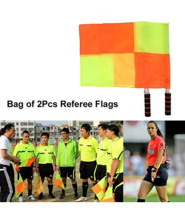 2-Piece Referee Flag Set with Storage Bag | Premium Quality for Football, Hockey & More - Buy Online on GoSupps.com