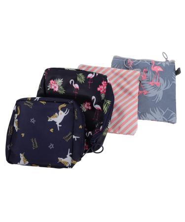 Ohphcall 4 pieces of storage bags for women's bandages Bag for women's bandages Organizer for storing women's bandages toiletry accessories bag child handbag mini bed linen made of cotton