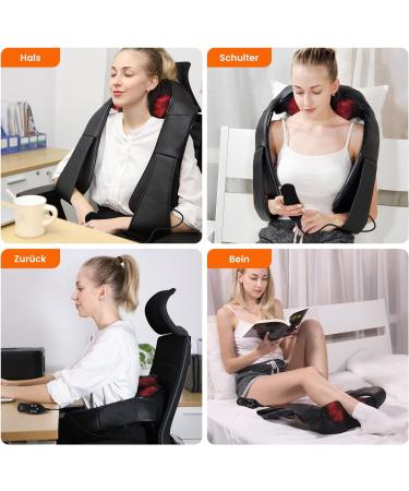Ikristin Neck Massage Device - Upgraded 3D Shiatsu Massager with Remote Control Deep Tissue Relief & Warmth for Home & Car - Buy Online on GoSupps.com