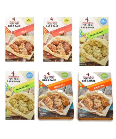 Nando's Bake & Bag Hot Varieties Medium Lemons & Herbs 20g (Pack of 6)
