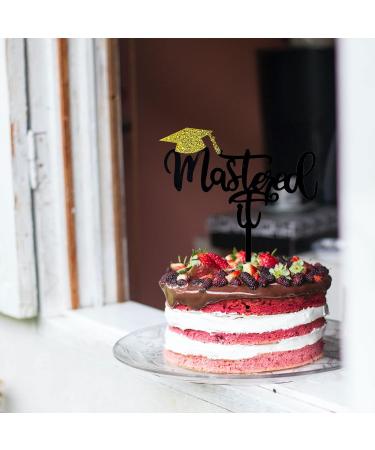 Master It Cake Topper Gold Acrylic Congrats Grad Cake Pick for 2024 Graduation Party Decoration - Buy Online on GoSupps.com