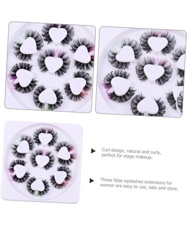 FRCOLOR 7 Pairs False Lashes Fake Eyelashes Colored Lash Extensions Color Lashes Faux Eyelashes Lashes with Color Lash Clusters Colored Eyelashes Colored Lashes Curly Chemical Fiber Extend - Buy Online on GoSupps.com