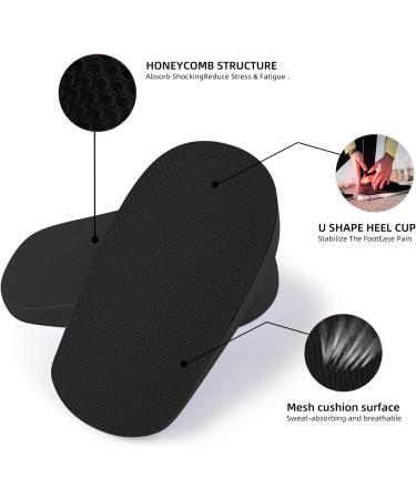 Height Increase Insoles | Gel Heel Lift Pads for Men & Women | Shock Absorption Cushions | 1 Inch Lift Inserts (Small 5-9 2 Pairs Black - Buy Online on GoSupps.com