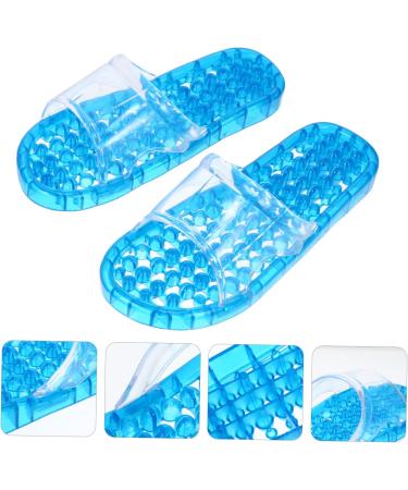 MAGICLULU 2 Pairs Slippers Quick Drying Shower Slippers Green Home Indoor Slippers Non Dorm Shoes Gym Foot Spa Soak Tub Shower Footware Massaging Travel Pvc Household Plastic Barrel 26.5x9.8cm 9.5x2pcs Bluex2pcs - Buy Online on GoSupps.com
